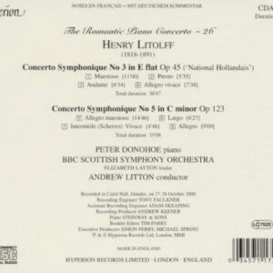 Litolff: Concerto Symphonique No 3 In E Flat Major / Concerto Symphonique No 5 In C Minor (First Recording)