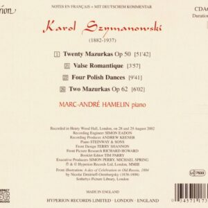 Szymanowski: The Complete Mazurkas