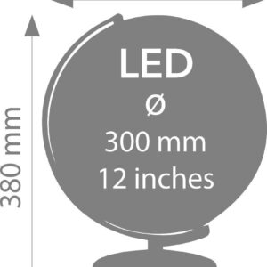 Glob pamantesc iluminat Stellar Light, albastru-gri inchis