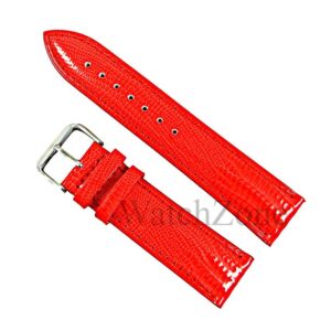 Curea Ceas Piele Rosie Imprimeu Sarpe 12mm - 24mm