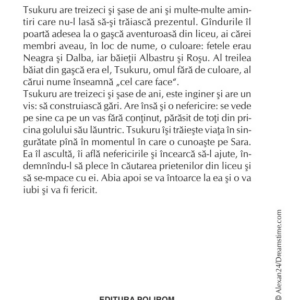 Tsukuru Tazaki cel fara de culoare si anii sai de pelerinaj