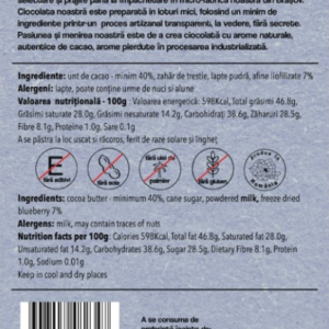 Ciocolata alba cu afine - Livstory, 65g