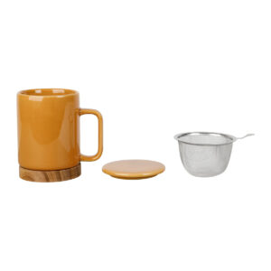 Cana cu sita si capac - Nordika - Mustard, 350ml