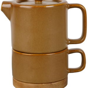 Set ceainic, cana si infuzor - Nordika - Brown