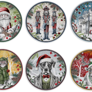 Set 6 farfurii desert - Christmas