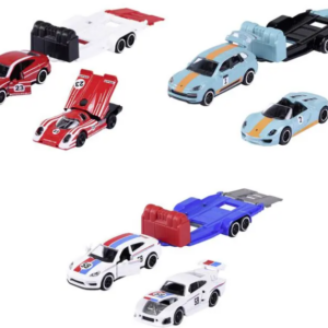 Set masinuta si remorca metalica - Porsche, 3 modele