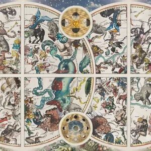 Puzzle 9000 piese - Harti celeste antice