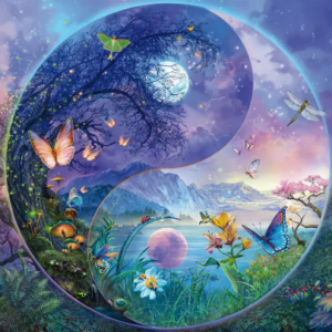 Puzzle 1000 piese - Yin & Yang - Lumea fantastica a insectelor