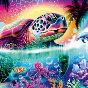 Puzzle 1000 piese - Testoasa Neon