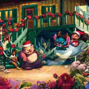 Puzzle 1000 piese - Disney - Lilo & Stitch - Craciun Aloha