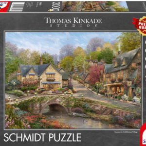 Puzzle 1000 piese - Vara in satul Cobblestone