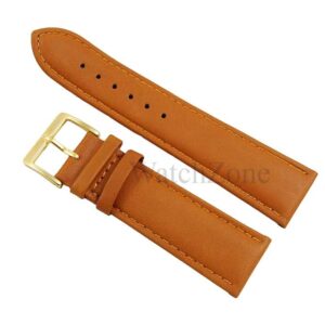 Curea ceas maro-portocaliu catarama aurie NAGATA 10mm 12mm 14mm 16mm 18mm 20mm 22mm 24mm WZ1703