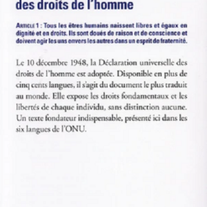 Declaration universelle des droits de l'homme
