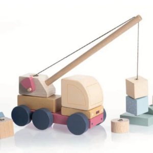 Jucarie din lemn - Macara - Pastel