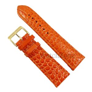 Curea ceas portocalie piele naturala NAGATA 20mm 22mm 24mm 26mm WZ1710