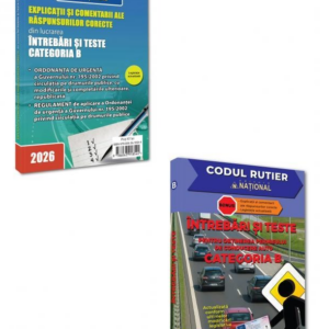 Intrebari si teste pentru obtinerea permisului auto categoria B - editia 2026