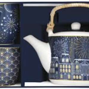 Set ceainic 600 ml + 2 cani 120 ml - Midnight