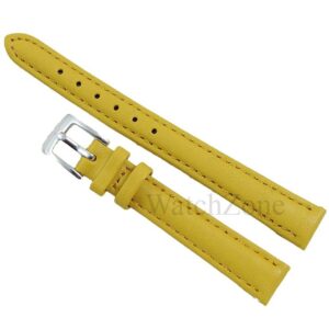 Curea ceas galbena din piele  10mm 12mm 14mm 16mm 18mm 20mm 22mm 24mm 26mm 28mm 30mm  NAGATA