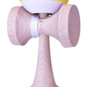 Jucarie de indemanare - Kendama Antiskid Paint - Galben/Alb