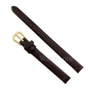Curea ceas piele 8mm / 10mm maro inchis WZ1716