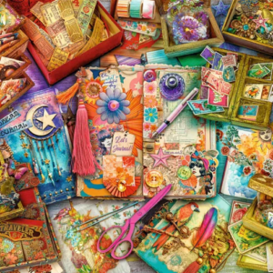 Puzzle 1000 piese - Premium Plus - Un Birou Plin de Inspiratie