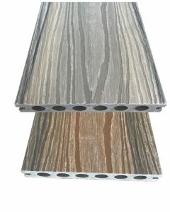 Deck Compozit (WPC) Coextrudat Exterra  Cu Doua Fete (Cafeniu si Gri)  2850x143x22.5 mm  EXTDEC-BIC120
