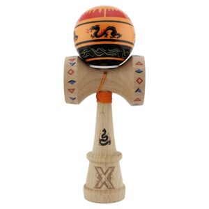 Jucarie de indemanare - Kendama X Dragon, Portocaliu/Negru