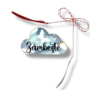 Brosa martisor din lemn – Norisor Zambeste