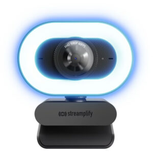 Camera Web streamplify Cam Plus, Full HD, FOV 80, Ring light, Black