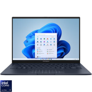 Laptop ASUS 14'' Zenbook 14 OLED UX3405CA, 3K 120Hz, Procesor Intel® Core™ Ultra 9 285H (24M Cache, up to 5.40 GHz), 16GB LPDDR5X, 1TB SSD, Intel Arc 140T, Win 11 Pro, Ponder Blue