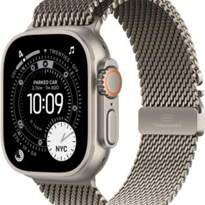 SmartWatch Apple Watch Ultra 3, Cellular, 49mm Carcasa Natural Titanium, Natural Titanium Milanese Loop - Large