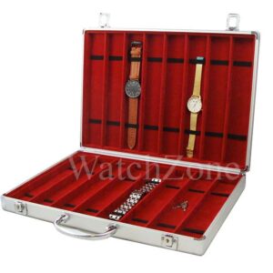 Geanta diplomat aluminiu pentru ceasuri 16 spatii