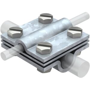 Piesa de legatura in cruce cu placa intermediara Rd 8-10 mm x Rd 16 mm FT Obo 5312345