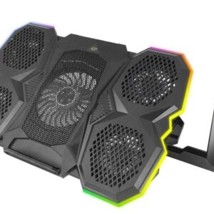 Stand/Cooler notebook Esperanza Gaming laptops, 17.3 inch Breva, 5 ventilatoare, iluminare LED RGB
