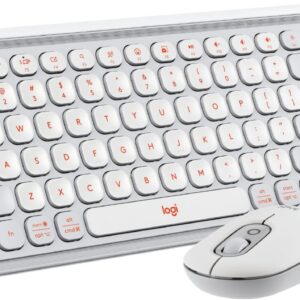 Kit periferice Logitech Pop Icon Combo, Bluetooth, Off-White