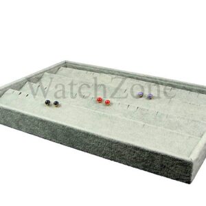 Tava Expunere Cercei 40 Perechi Catifea Gri