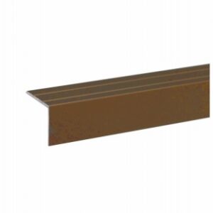 Profil aluminiu pentru treapta cu surub S45  Bronz  20x25mm  3 m