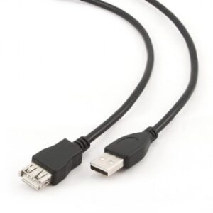 Cablu de date prelungitor USB tata la USB mama, lungime cablu: 5m, bulk, Negru, GEMBIRD (CCP-USB2-AMAF-15C)
