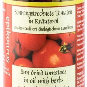 Epikouros - Rosii uscate la soare, in ulei cu ierburi aromatice, BIO, 235 g