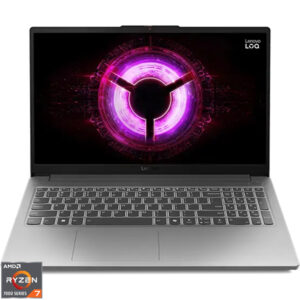 Laptop Lenovo Gaming 15.6'' LOQ 15ARP10E, FHD IPS 144Hz, Procesor AMD Ryzen™ 7 7735HS (16M Cache, up to 4.75 GHz), 16GB DDR5, 512GB SSD, GeForce RTX 4050 6GB, No OS, Luna Grey