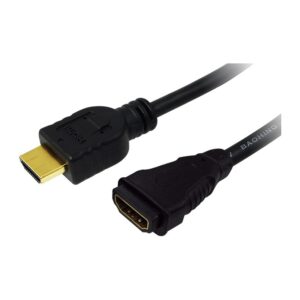 CABLU video LOGILINK, adaptor HDMI (T) la HDMI (M), 2m, conectori auriti, rezolutie maxima 4K DCI (4096 x 2160) la 60 Hz, negru, "CH0056" (timbru verde 0.8 lei)