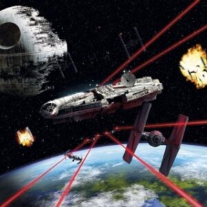 Fototapet Komar model Disney Star Wars Millennium Falcon hartie semilavabil cod 8-489 Multicolor 368 x 254 cm 8 piese