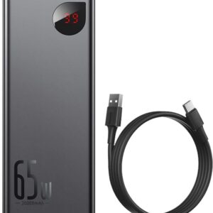 Baterie externa Baseus Adaman, 20000 mAh, 65W, Black, Power Delivery 3.0, QC 4.0, posibilitate incarcare laptop