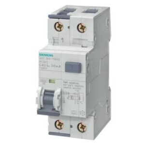 Disjunctor cu protectie diferentiala monofazica Siemens 5SU1154-6KK16, 16A, 10mA, curba B, RCBO, tip A, 10kA