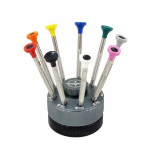 Set Surubelnite Ceasornicarie 9 Bucati cu Suport WZ1721