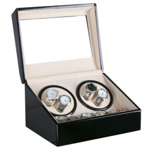 Dispozitiv pentru intors ceasuri automatice Watch Winder 4 + 6 Spatii WW460BW