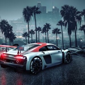 Fototapet Komar model Audi R8 hartie semilavabil cod 8-742 albastru 368 X 254 cm 8 piese