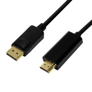 CABLU video LOGILINK, adaptor DisplayPort (T) la HDMI (T), 5m, conectori auriti, rezolutie maxima 4K UHD (3840 x 2160) la 30 Hz, negru, "CV0129" (timbru verde 0.8 lei)