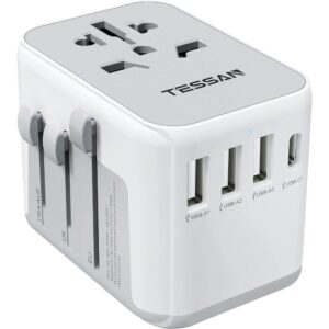 Adaptor International Tessan, 4xUSB - 3.4A, 10A, USB-C 633FC / 0048544088238