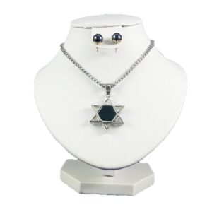 Bust Expunere Bijuterii Alb Piele Ecologica - Inaltimi diverse S / M - WZ2090